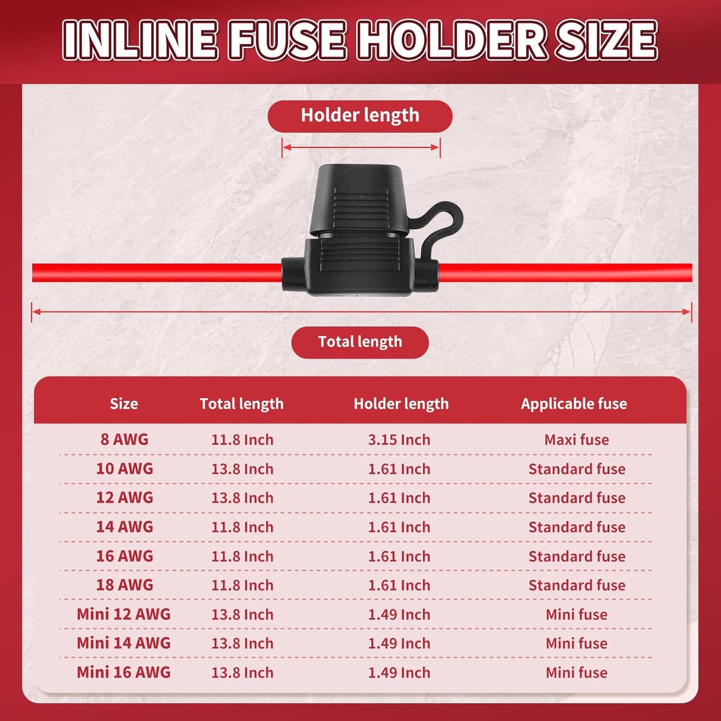 Inline Fuse Holder 12V 2 Pack, — view 3