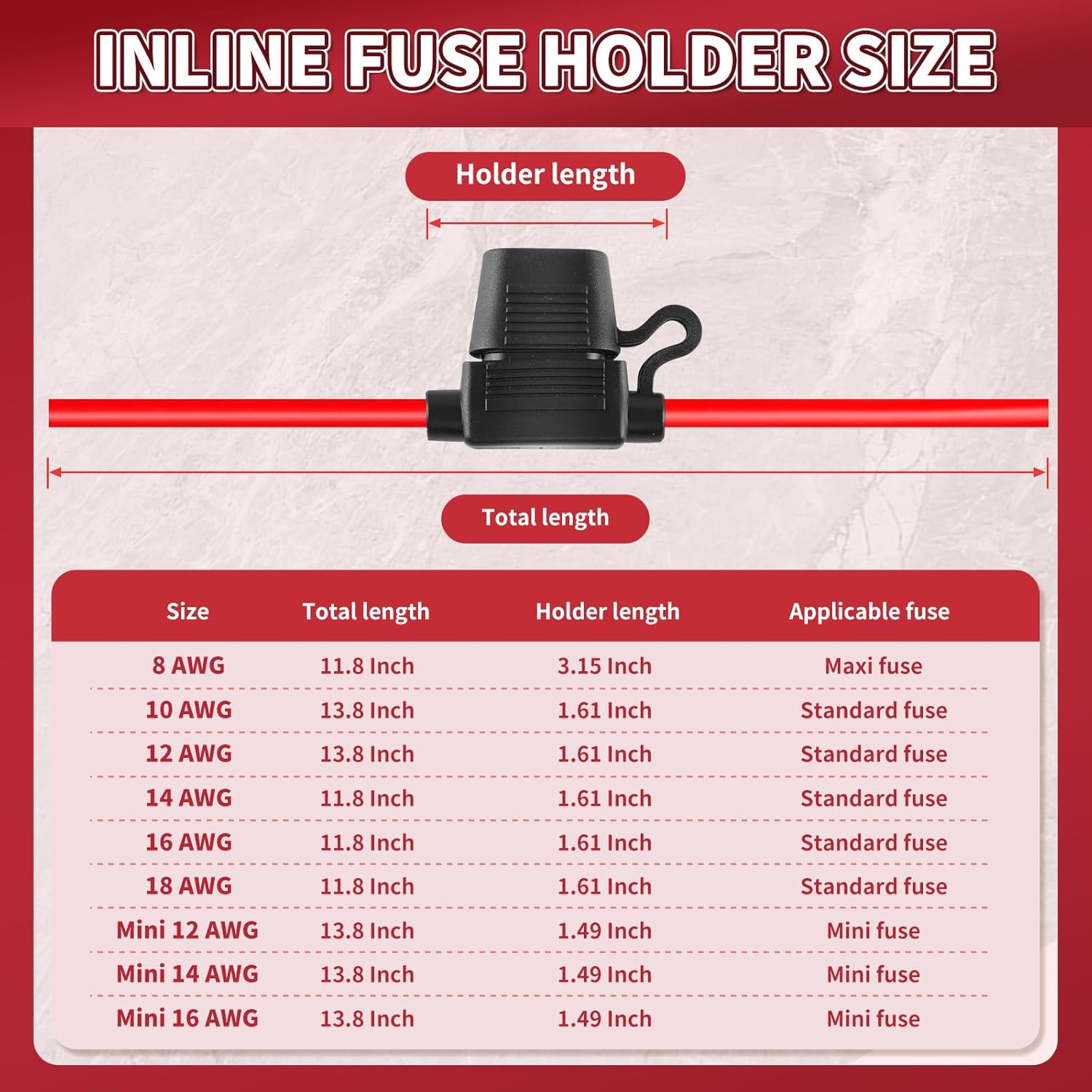 Inline Fuse Holder 12V 2 Pack, — view 3