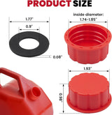 5 gallon gas can cap replacement 4 pack — view 4