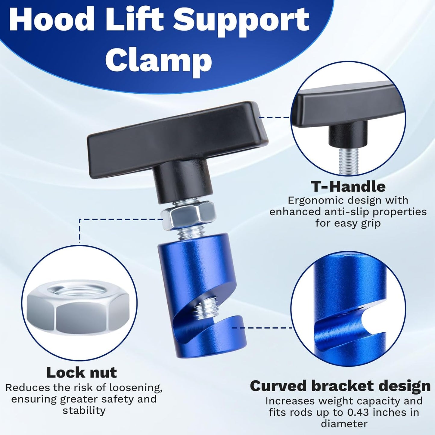 2 PCS Car Hood Prop Struts — view 7