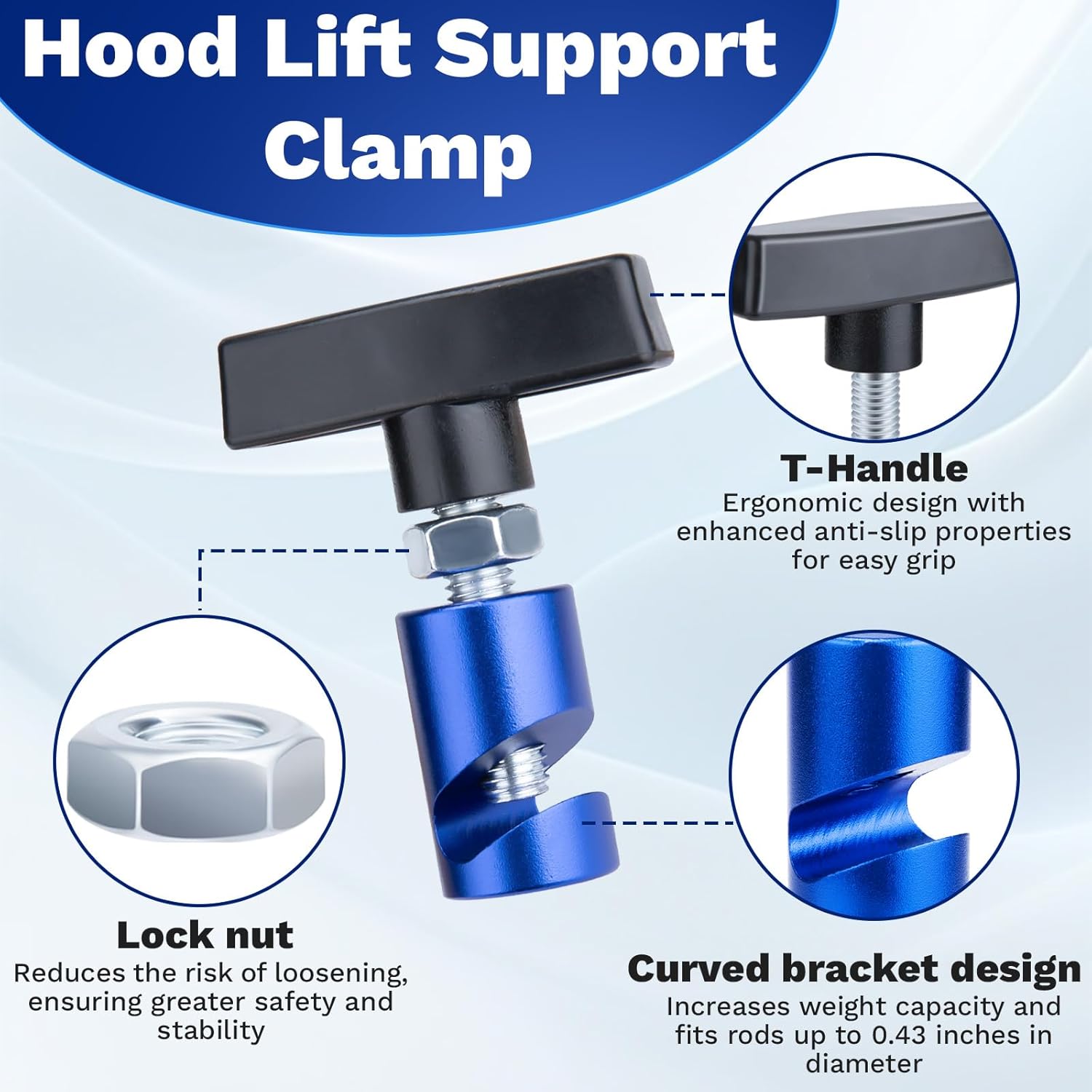 2 PCS Car Hood Prop Struts — view 7
