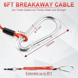 6FT Breakaway Trailer Cable,Heavy Duty Stainless — view 4