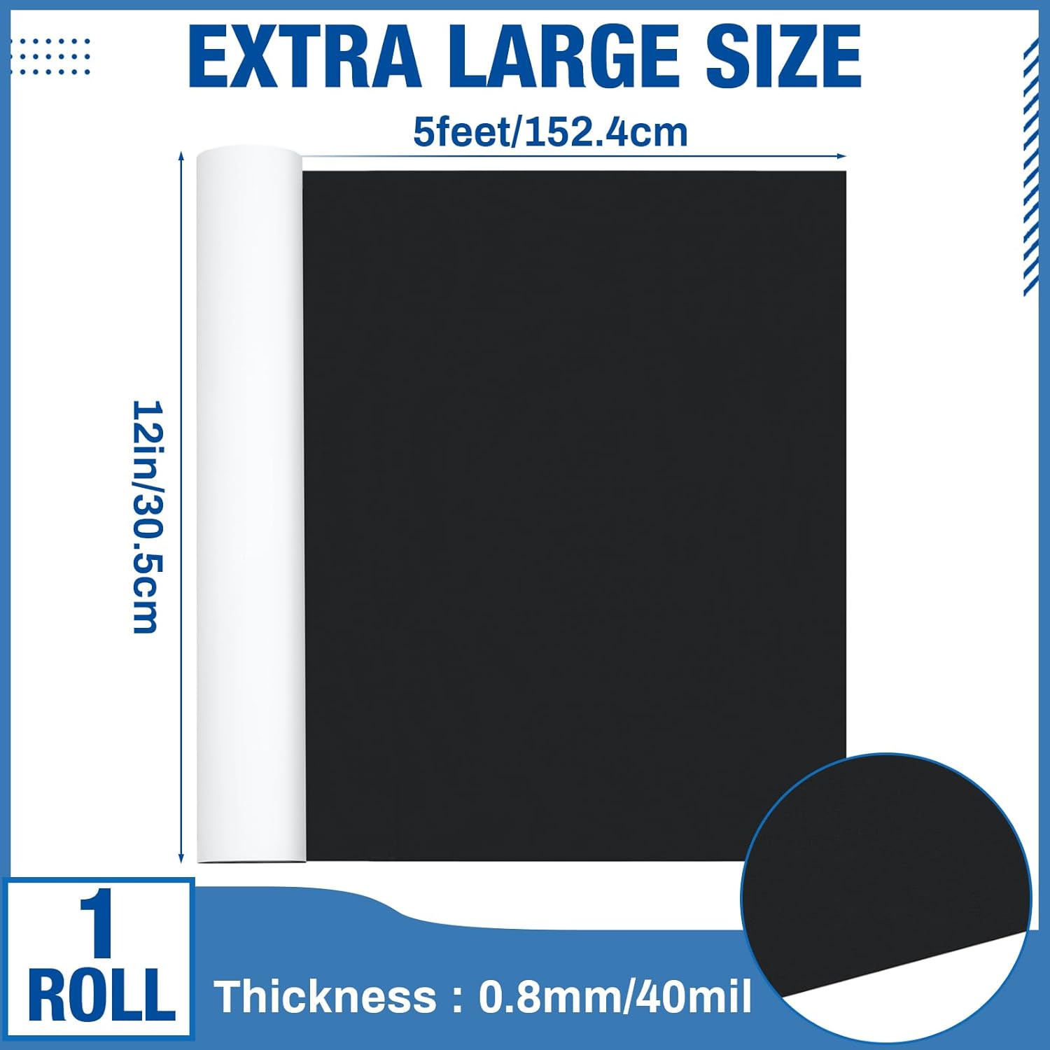 Blank car magnet roll 12 in x 5 ft — view 3