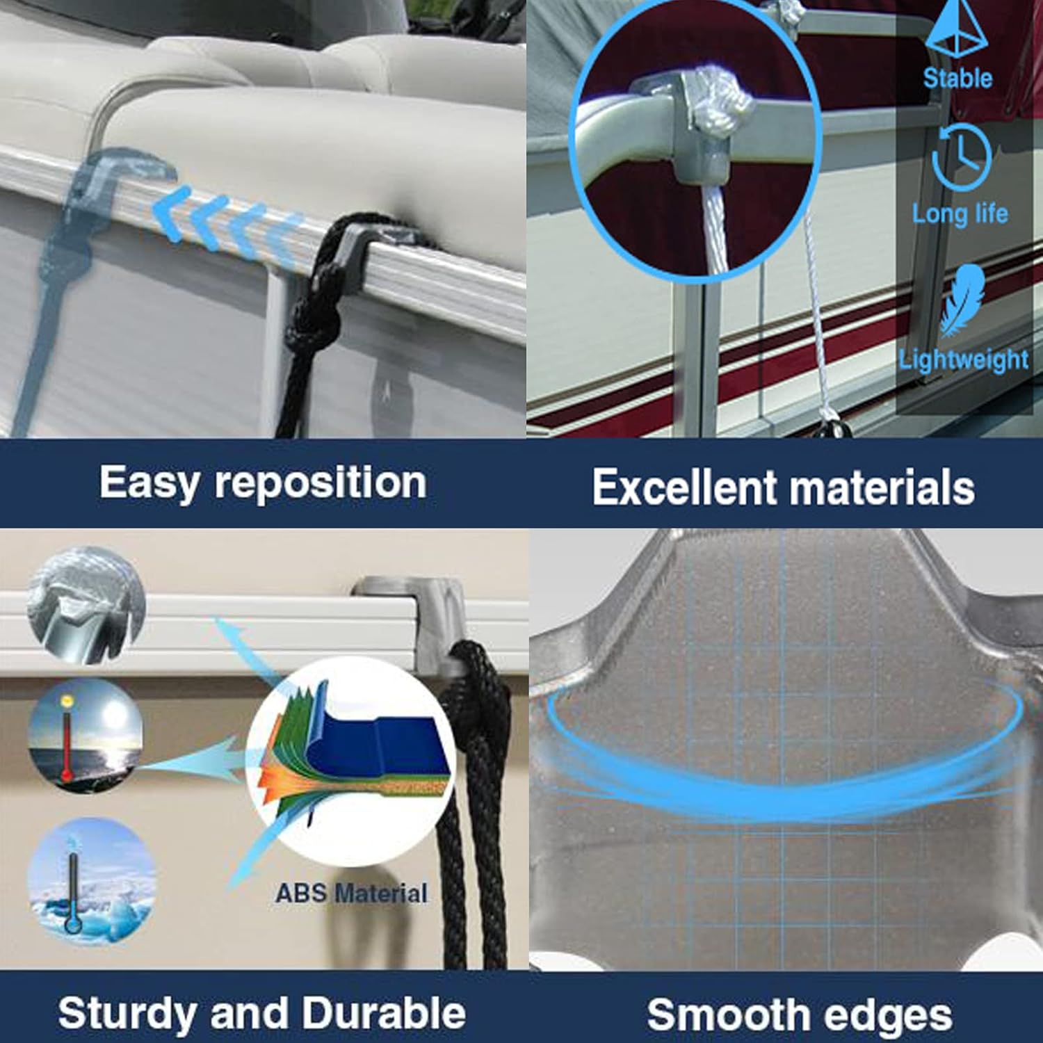 4 Pcs Square Rail Fender Bumpers — view 8