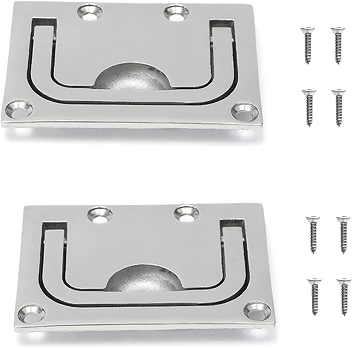 Marine hatch lift ring handle — view 2