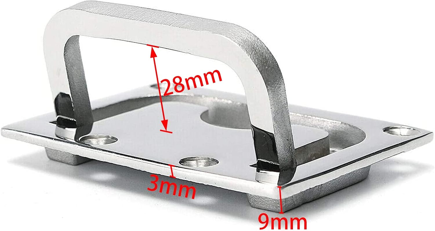 Marine hatch lift ring handle — view 3
