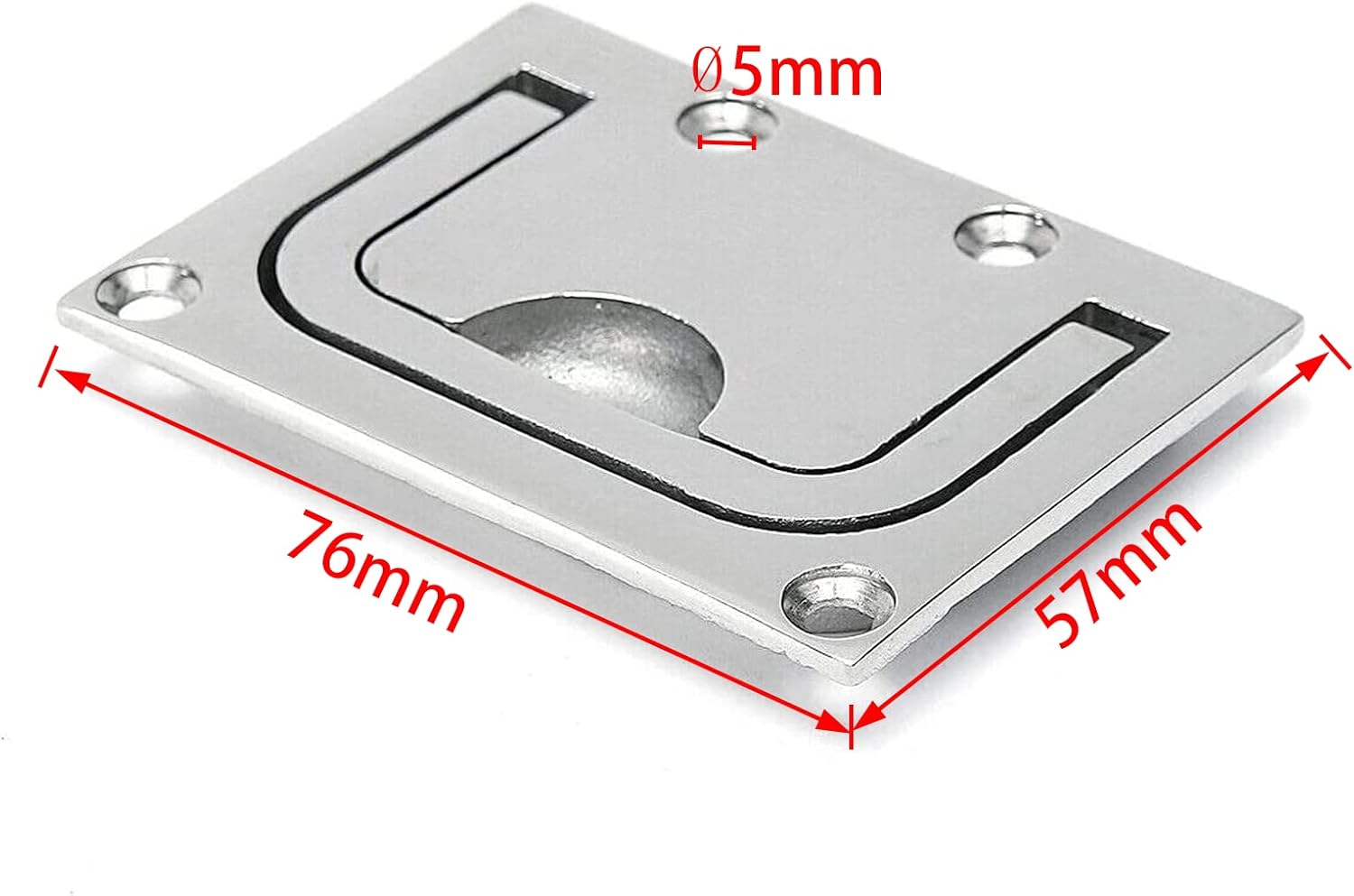 Marine hatch lift ring handle — view 4