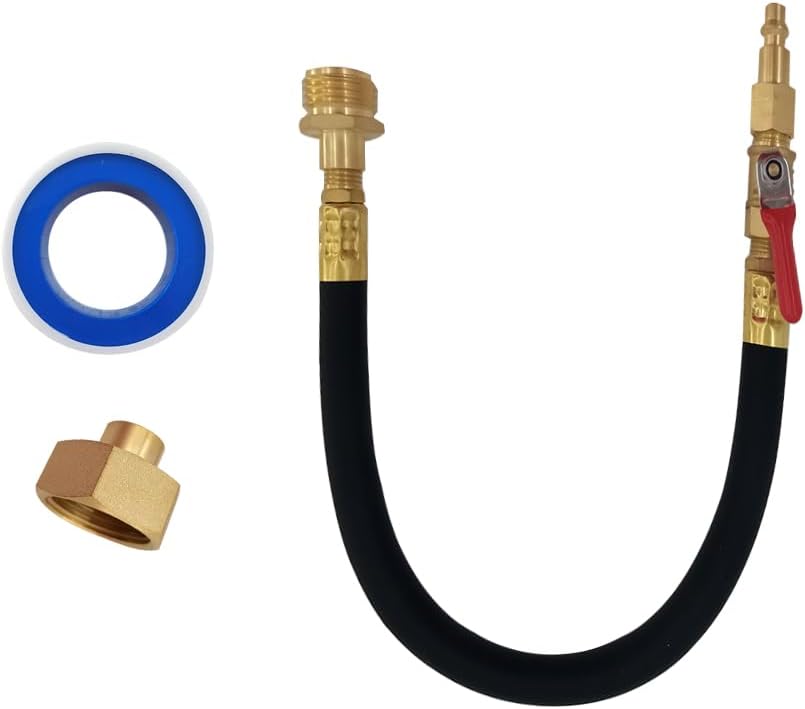 RV winterizing flush hose fitting kit — view 2