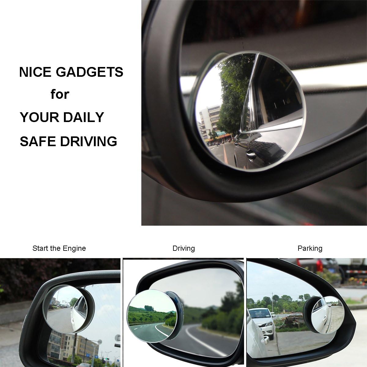 Petluno round blind spot mirrors — view 7