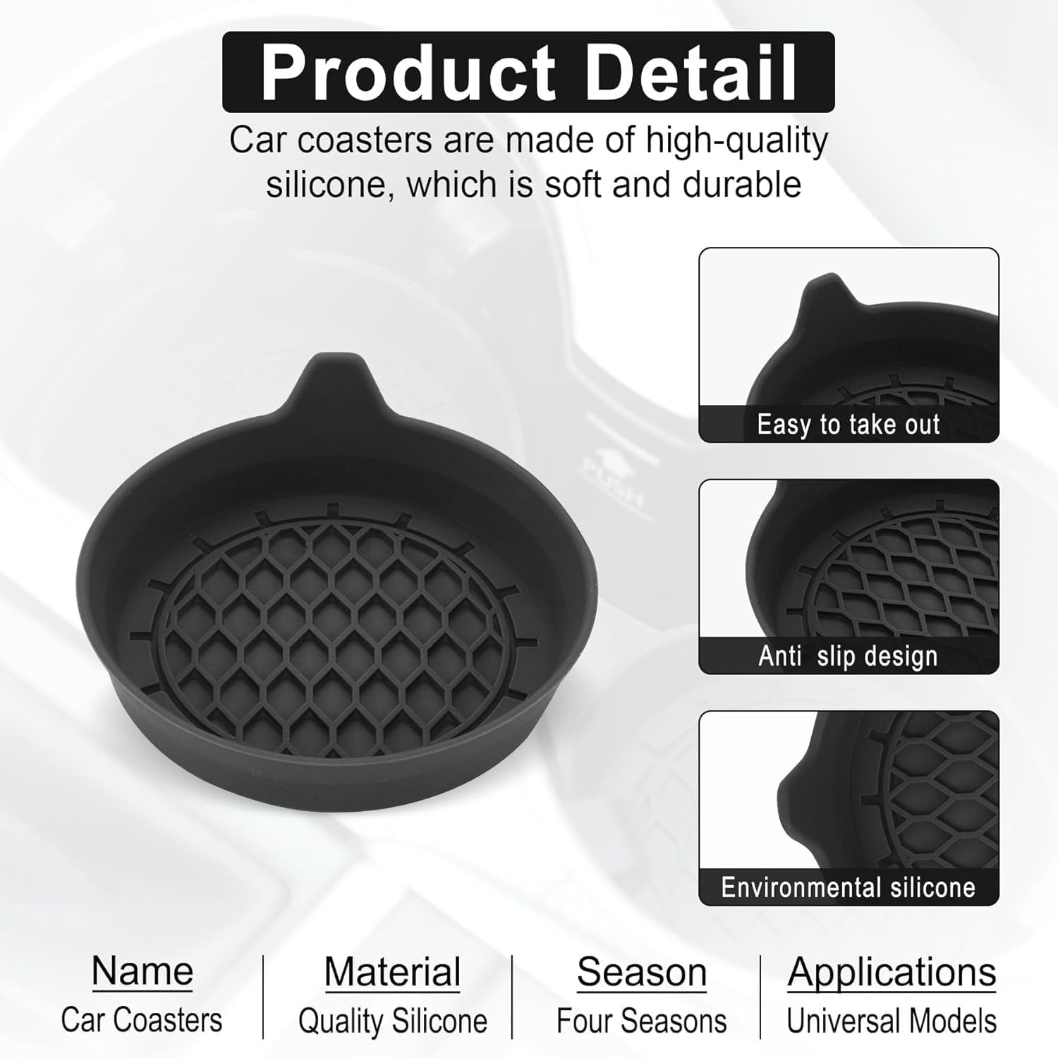 Petluno car cup holder coaster — view 3