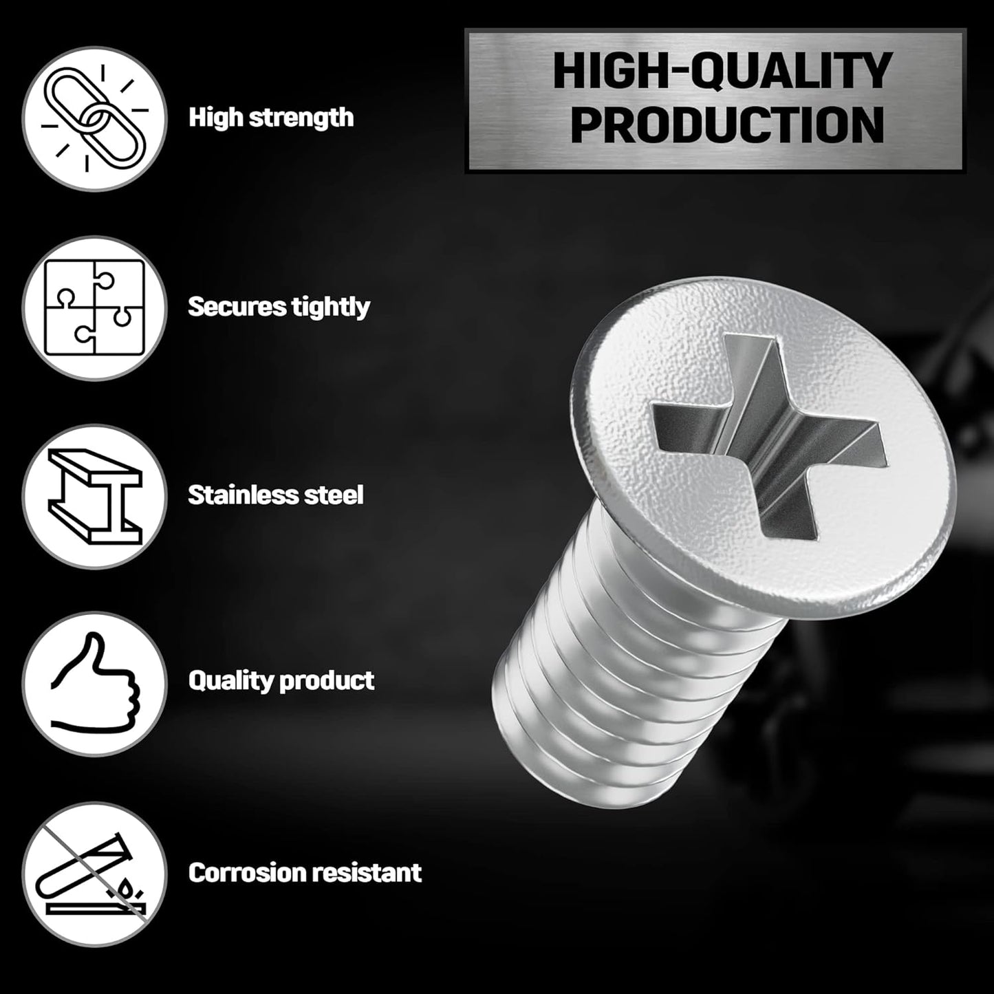 Brake disc retaining screws 8 piece — view 3