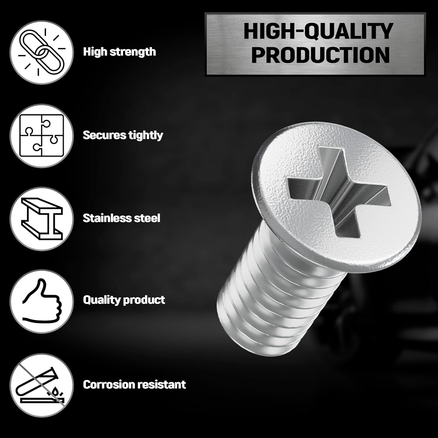Brake disc retaining screws 8 piece — view 3