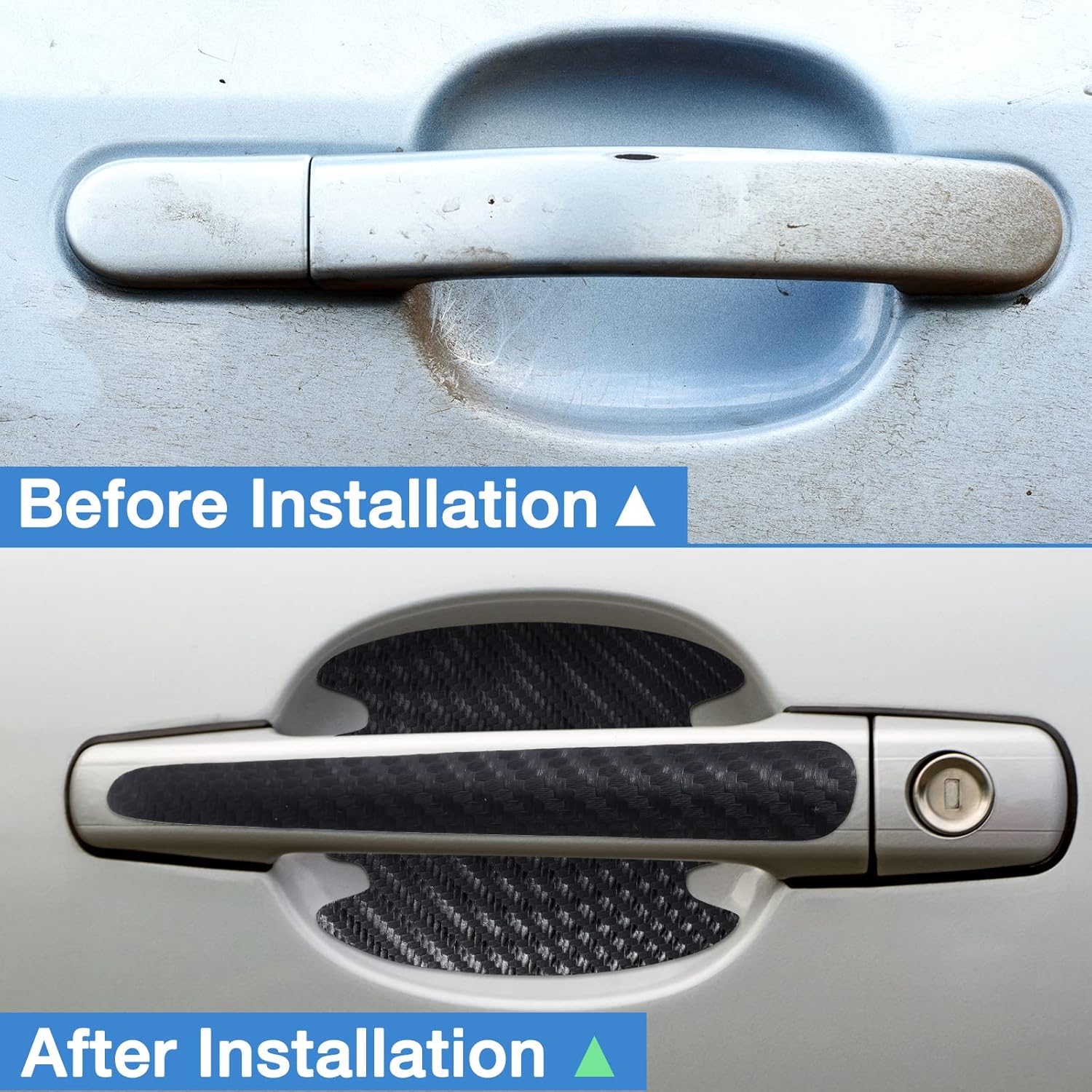 Car door handle scratch protector — view 5