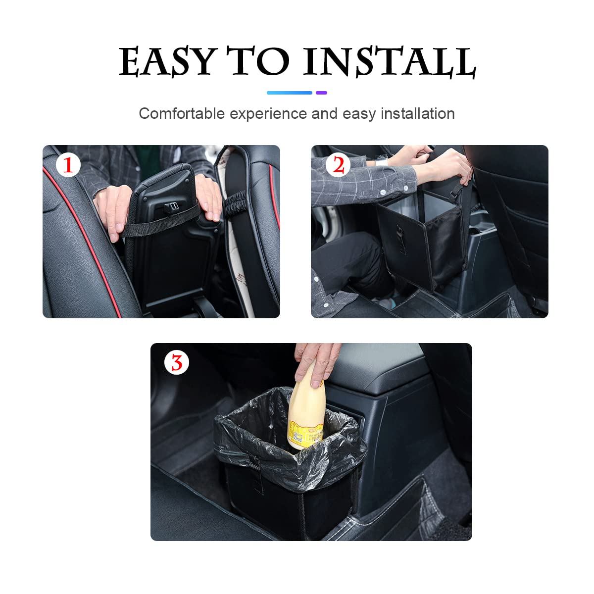 Foldable car trash can 1.85 gallon — view 6