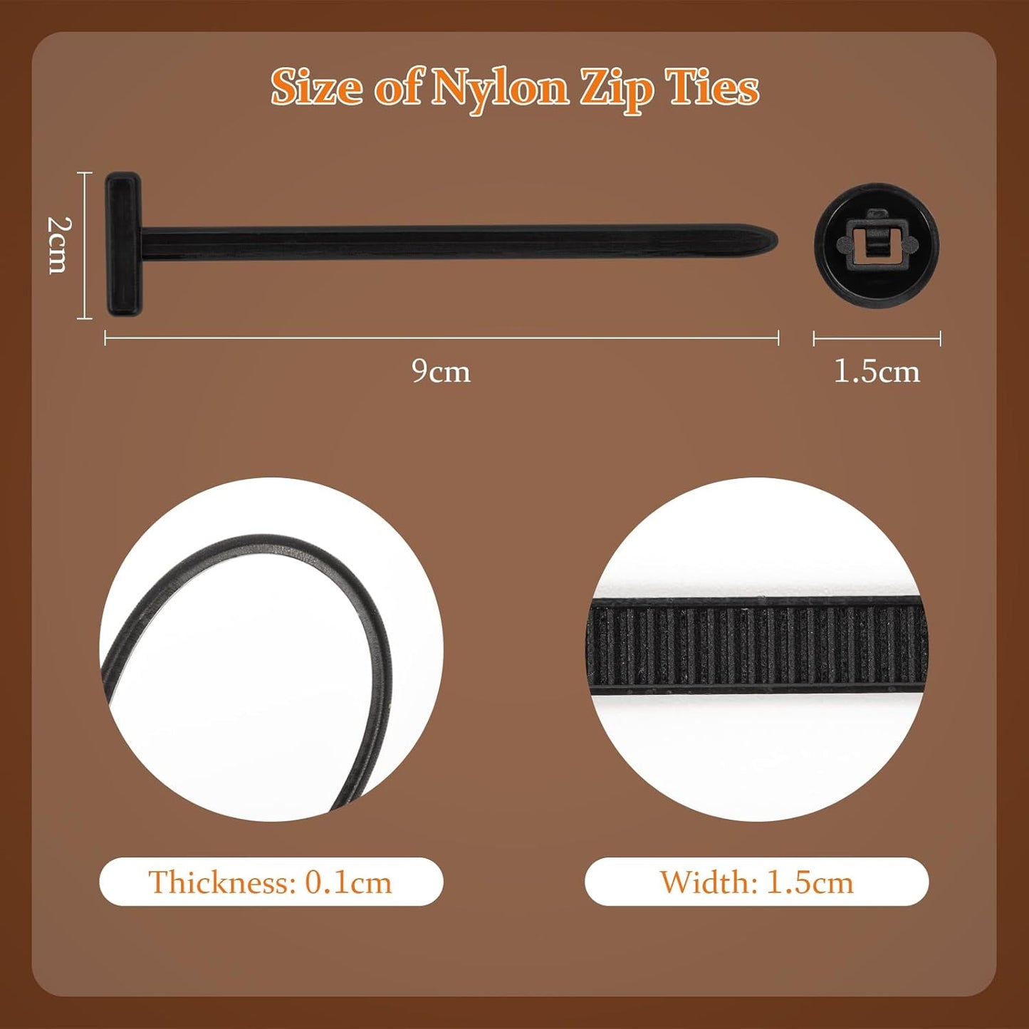 Nylon zip ties 100 piece — view 5