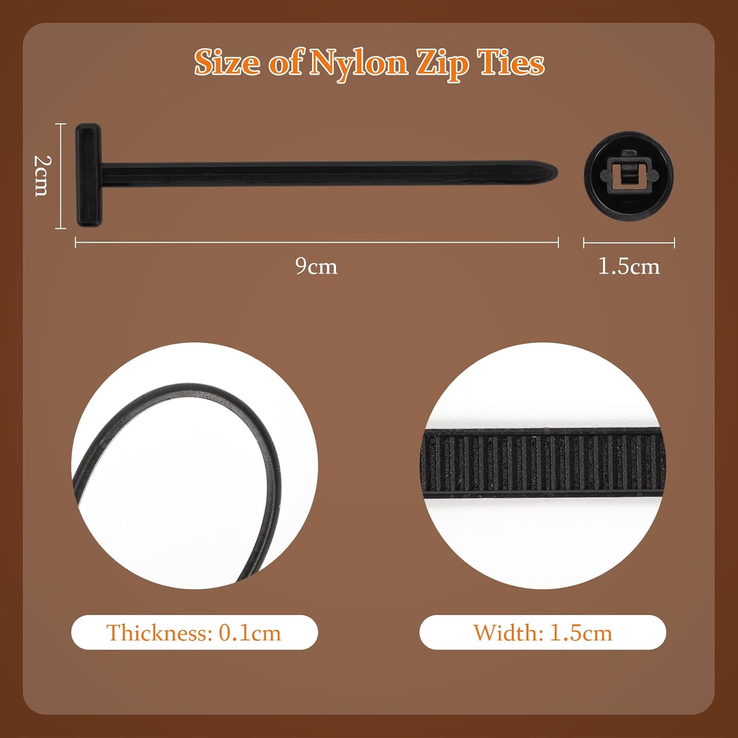 Nylon zip ties 100 piece — view 5