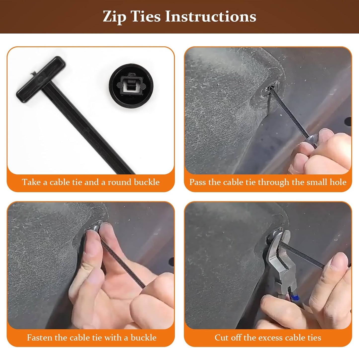 Nylon zip ties 100 piece — view 6