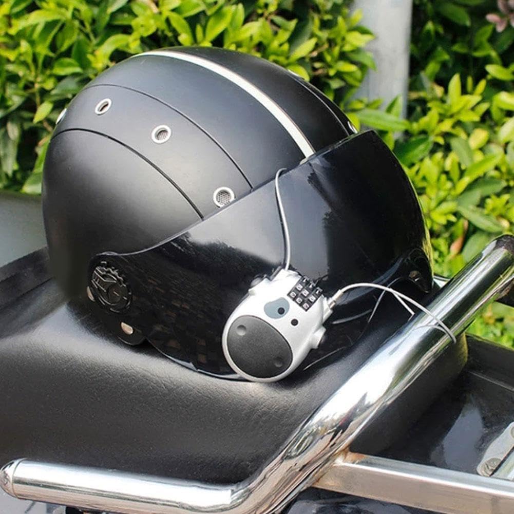 Electric vehicle helmet cable lock — view 6