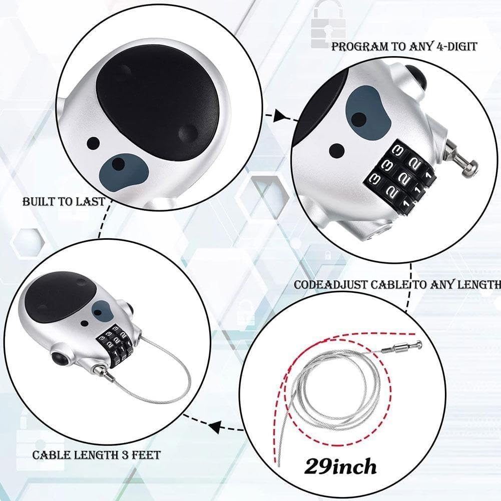 Electric vehicle helmet cable lock — view 8
