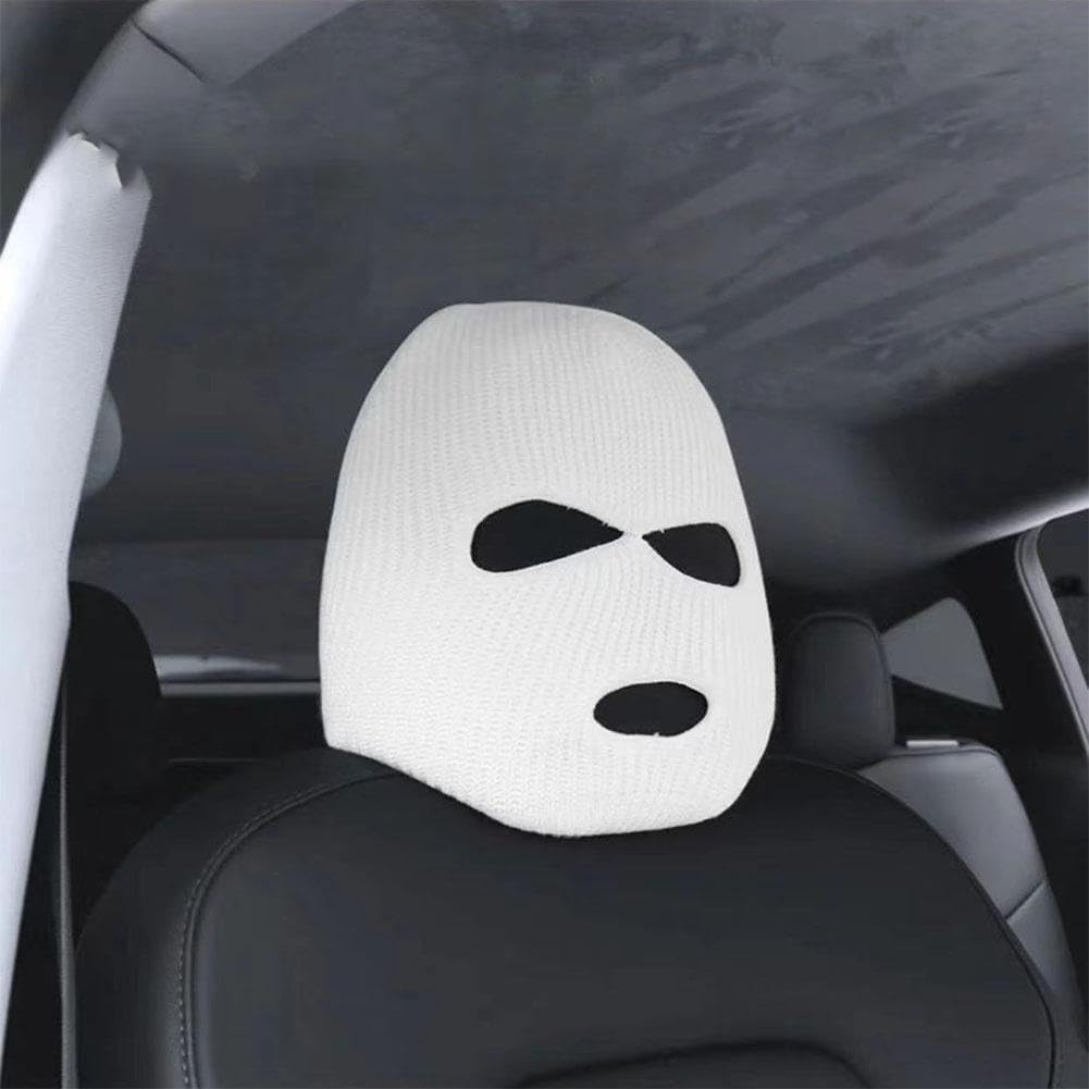 Funny face car headrest cover — view 3