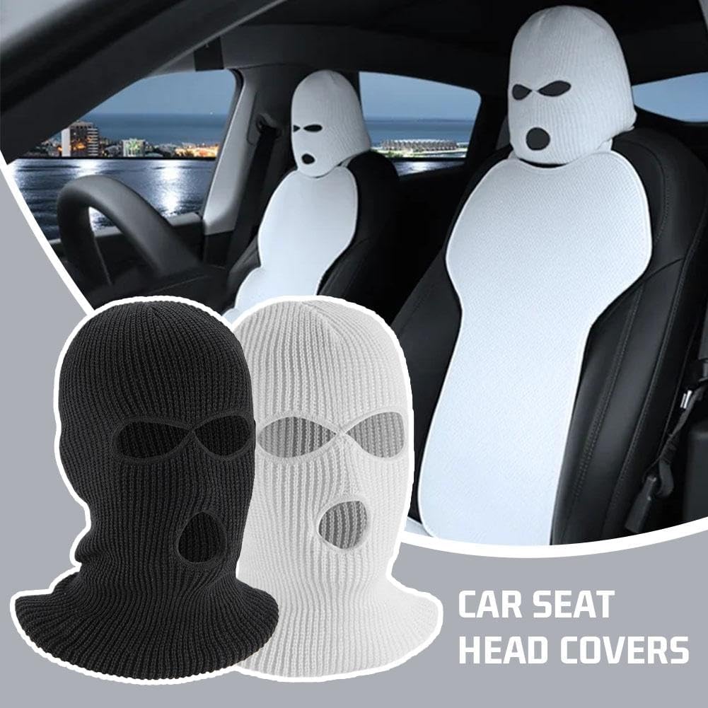 Funny face car headrest cover — view 4