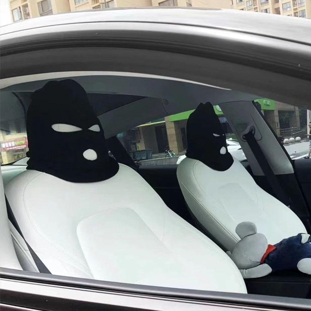 Funny face car headrest cover — view 6
