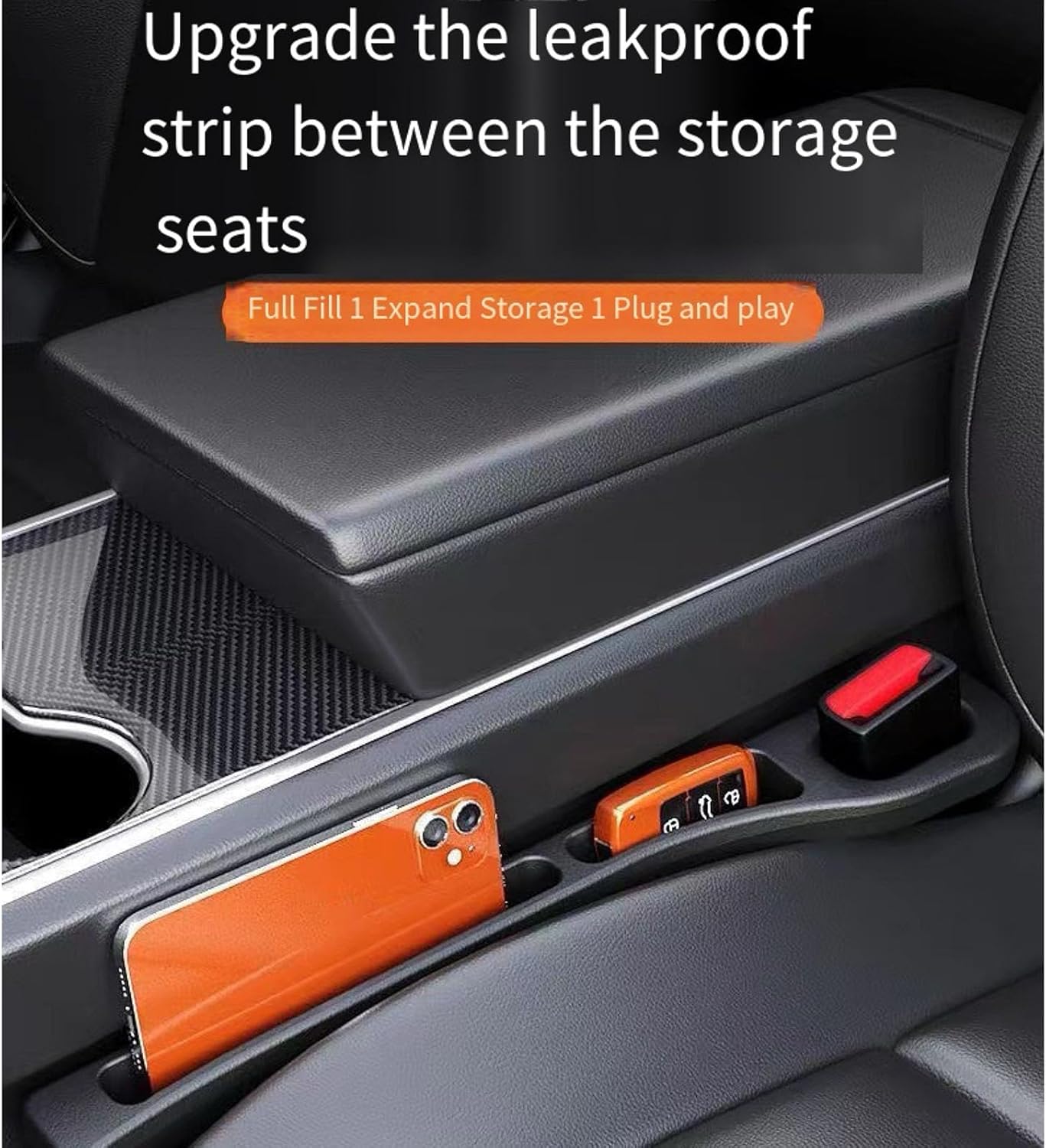 2 pcs car seat side gap filler — view 4