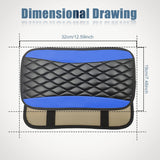 Leather car center console cover blue — view 3