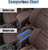 Leather car center console cover blue — view 6