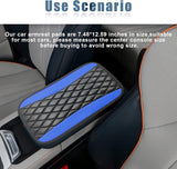 Leather car center console cover blue — view 7
