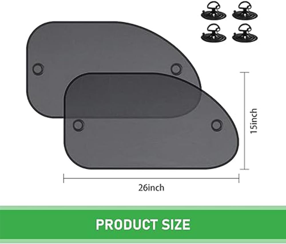 2 pcs car side window sunshade — view 3