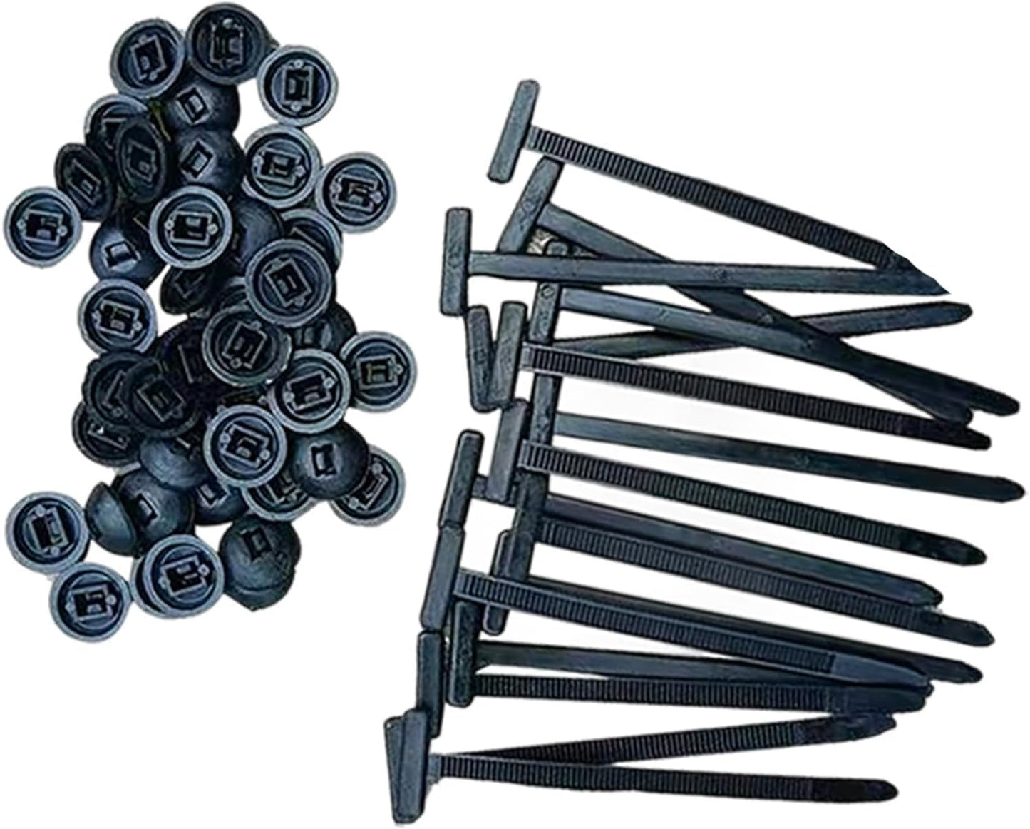100 pcs nylon cable tie buckle — view 2