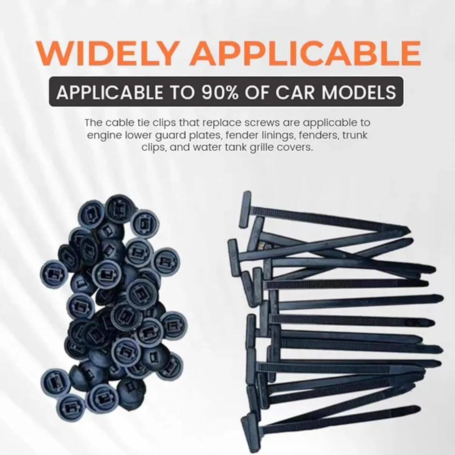 100 pcs nylon cable tie buckle — view 5