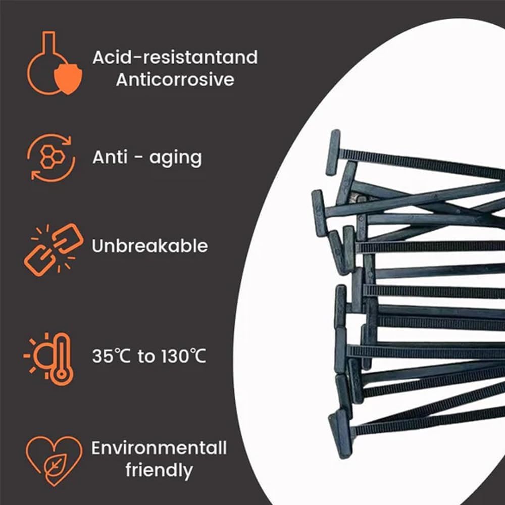 100 pcs nylon cable tie buckle — view 6