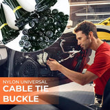 100 pcs nylon cable tie buckle — view 8