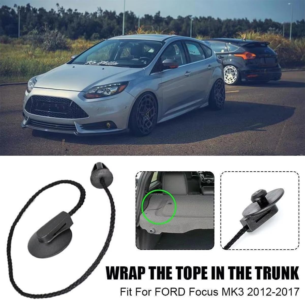 2 pcs Ford Focus parcel shelf cord — view 5