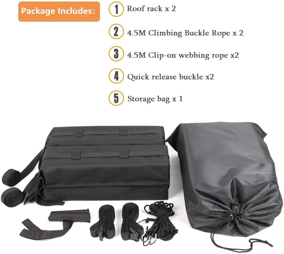 Universal soft roof rack pads — view 7