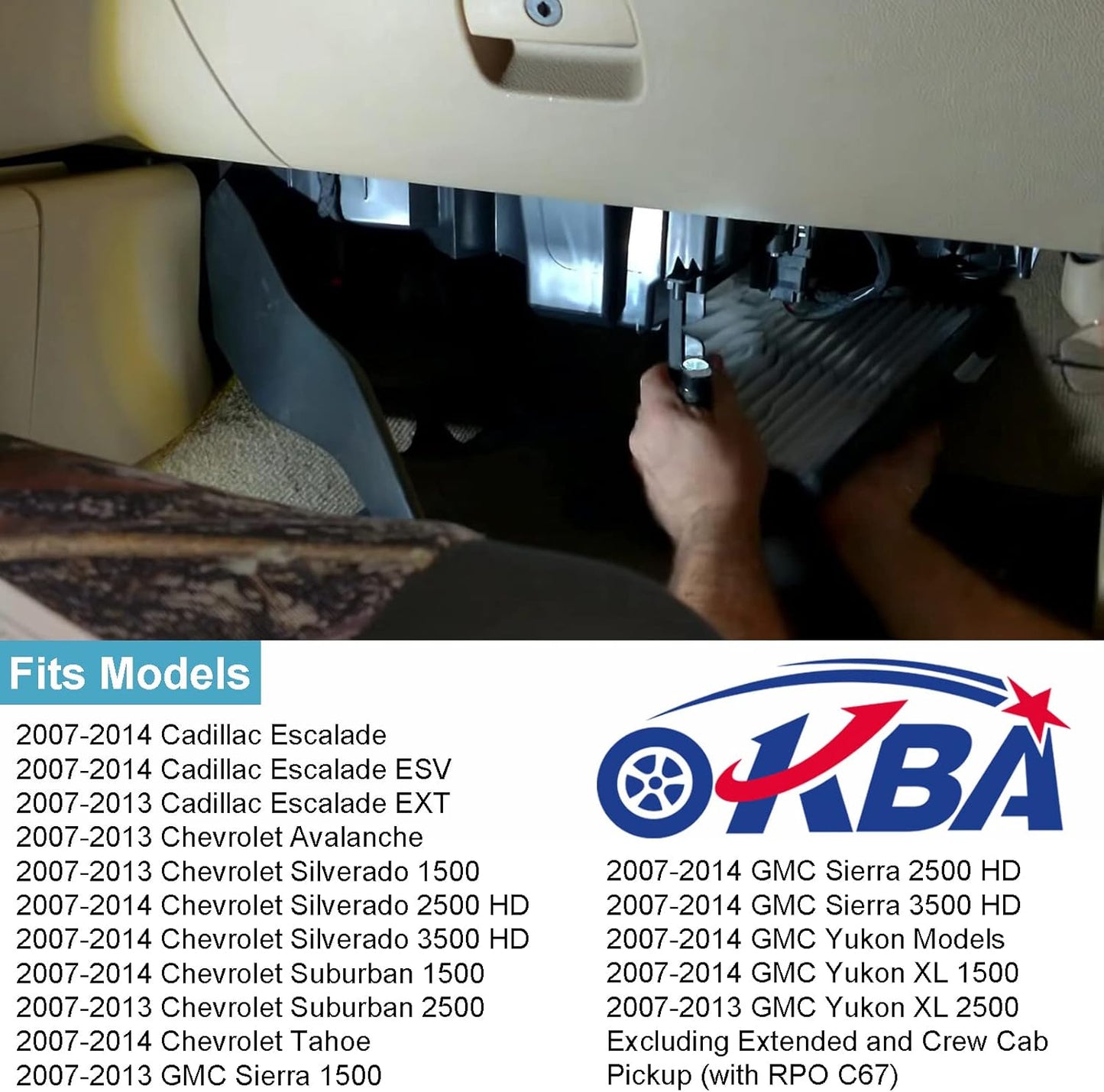 GM Chevy cabin air filter retrofit kit — view 4