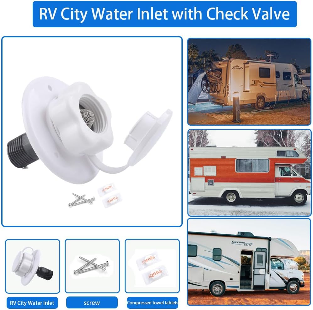 RV city water inlet check valve — view 4