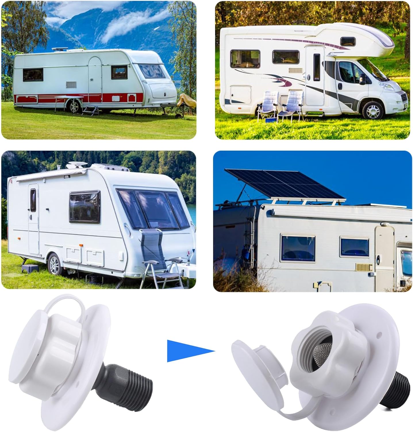 RV city water inlet check valve — view 8