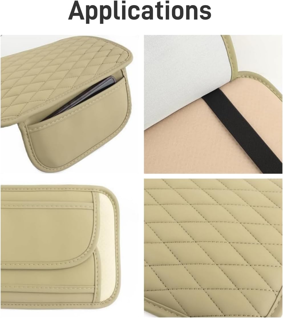 Thin leather car console cover — view 6