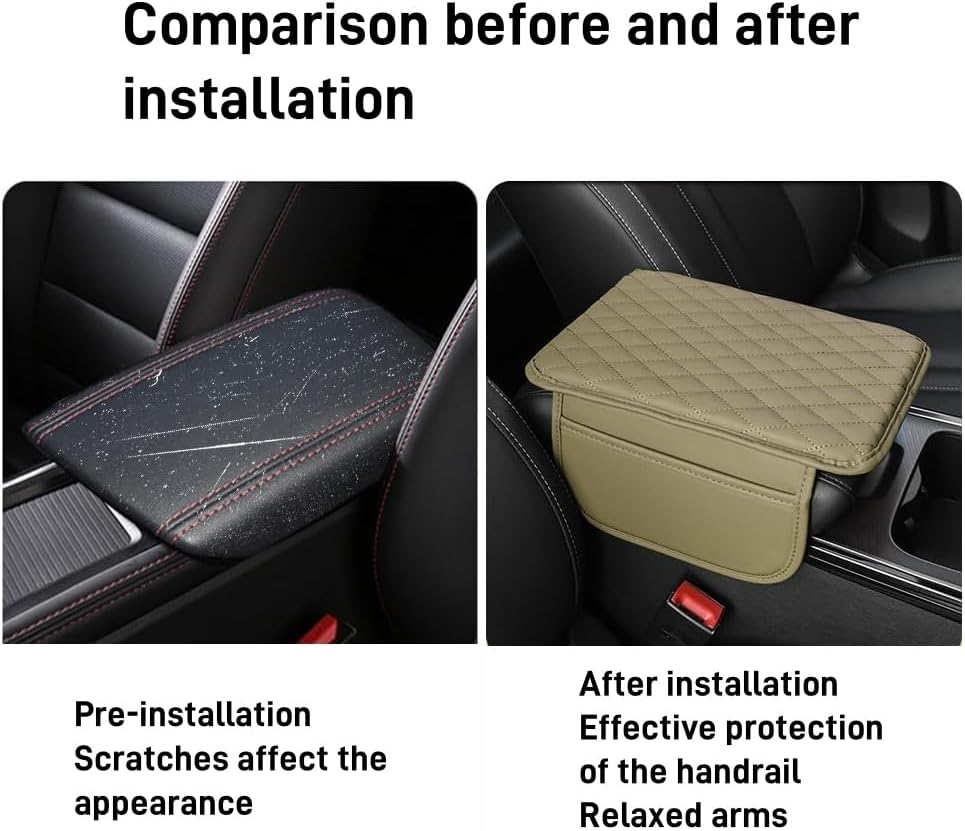 Thin leather car console cover — view 7
