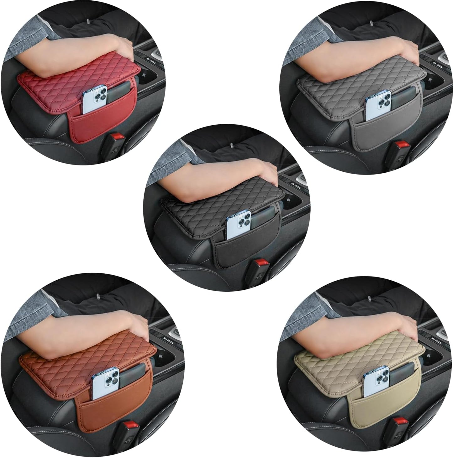 Thin leather car console cover — view 8