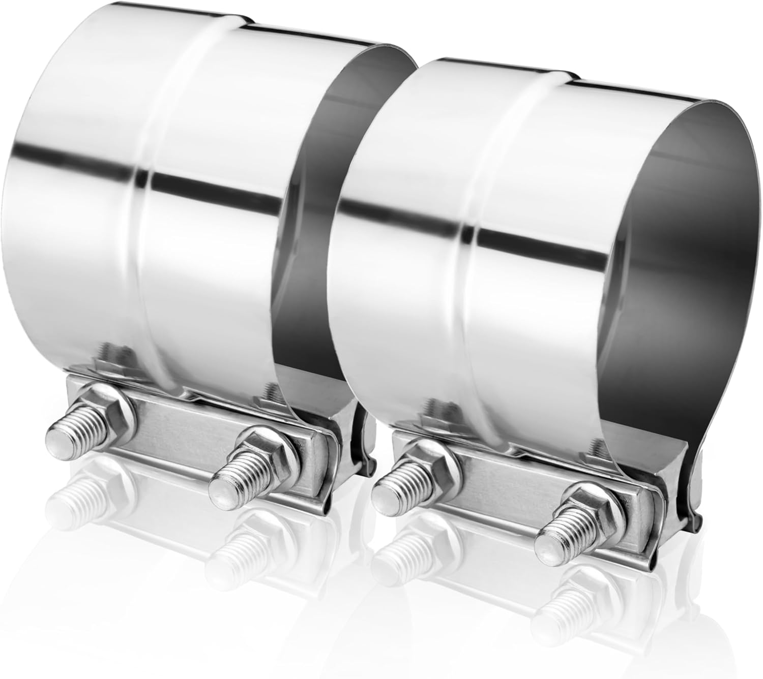 4 inch lap joint exhaust clamp 2-pack — view 2