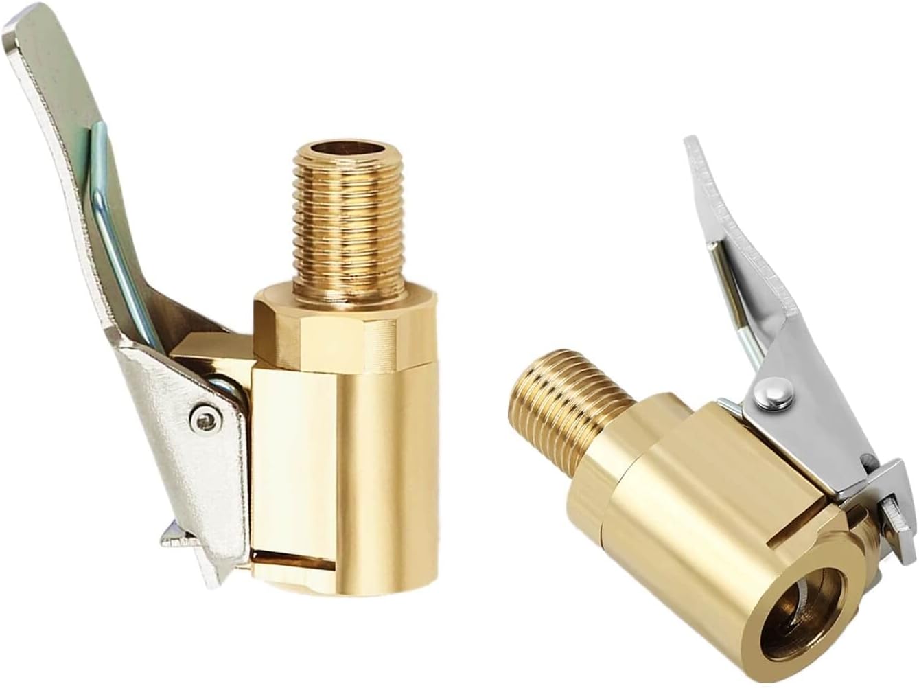 2 pack brass tyre air chuck clip — view 2
