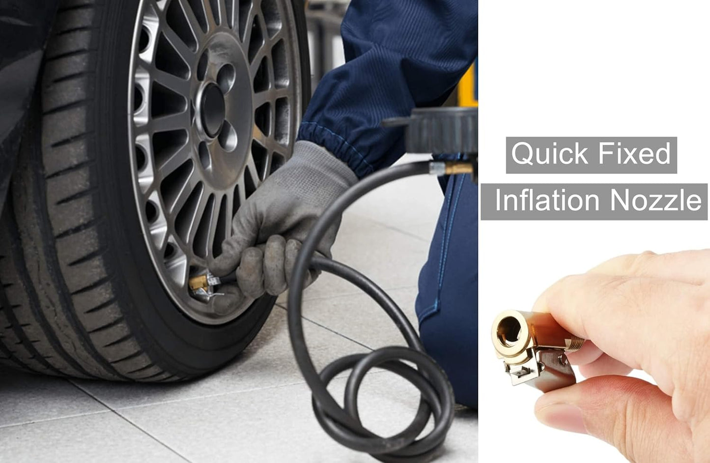 2 pack brass tyre air chuck clip — view 4