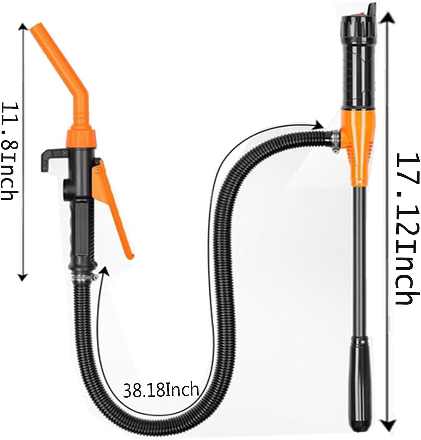 Portable battery fuel transfer pump — view 3