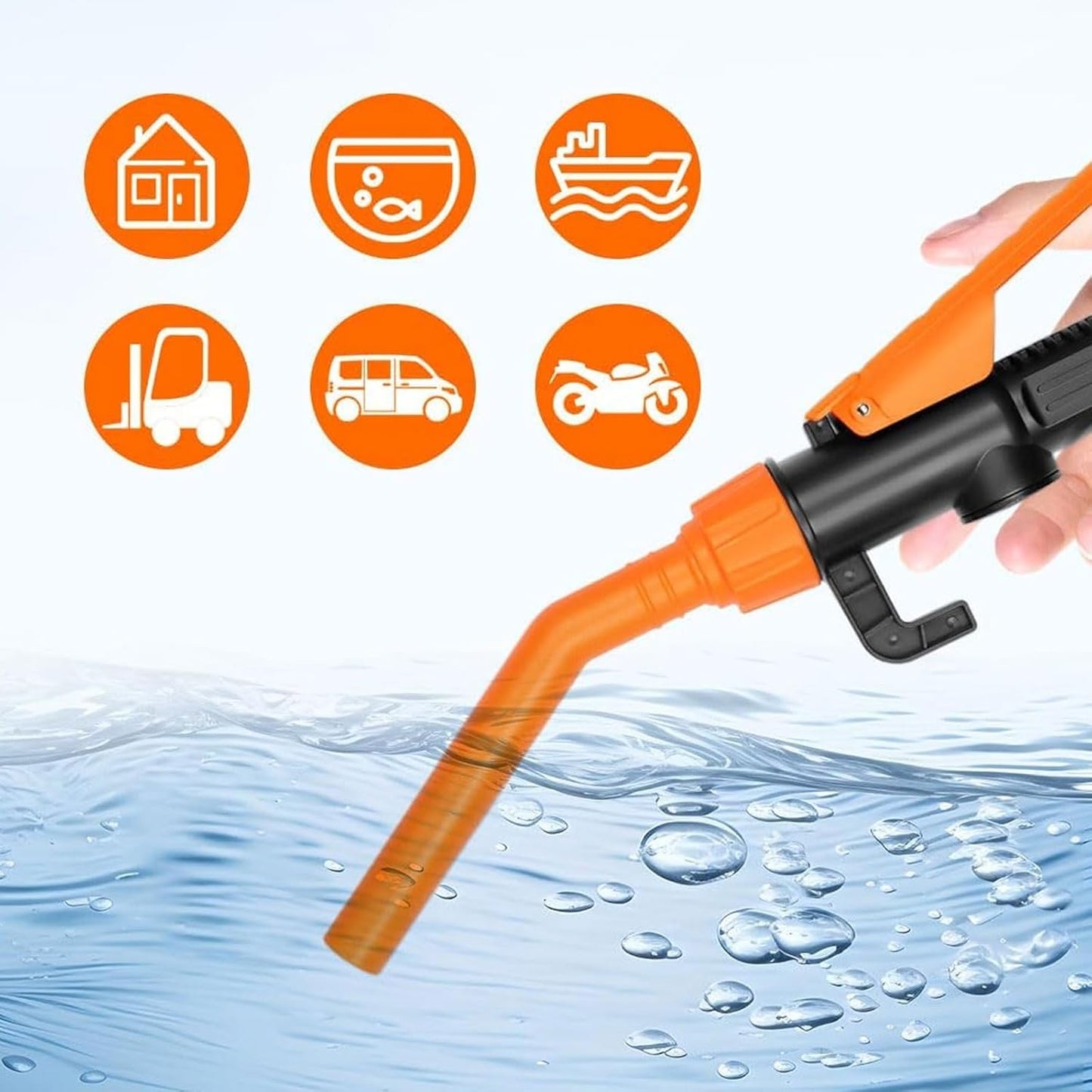 Portable battery fuel transfer pump — view 4