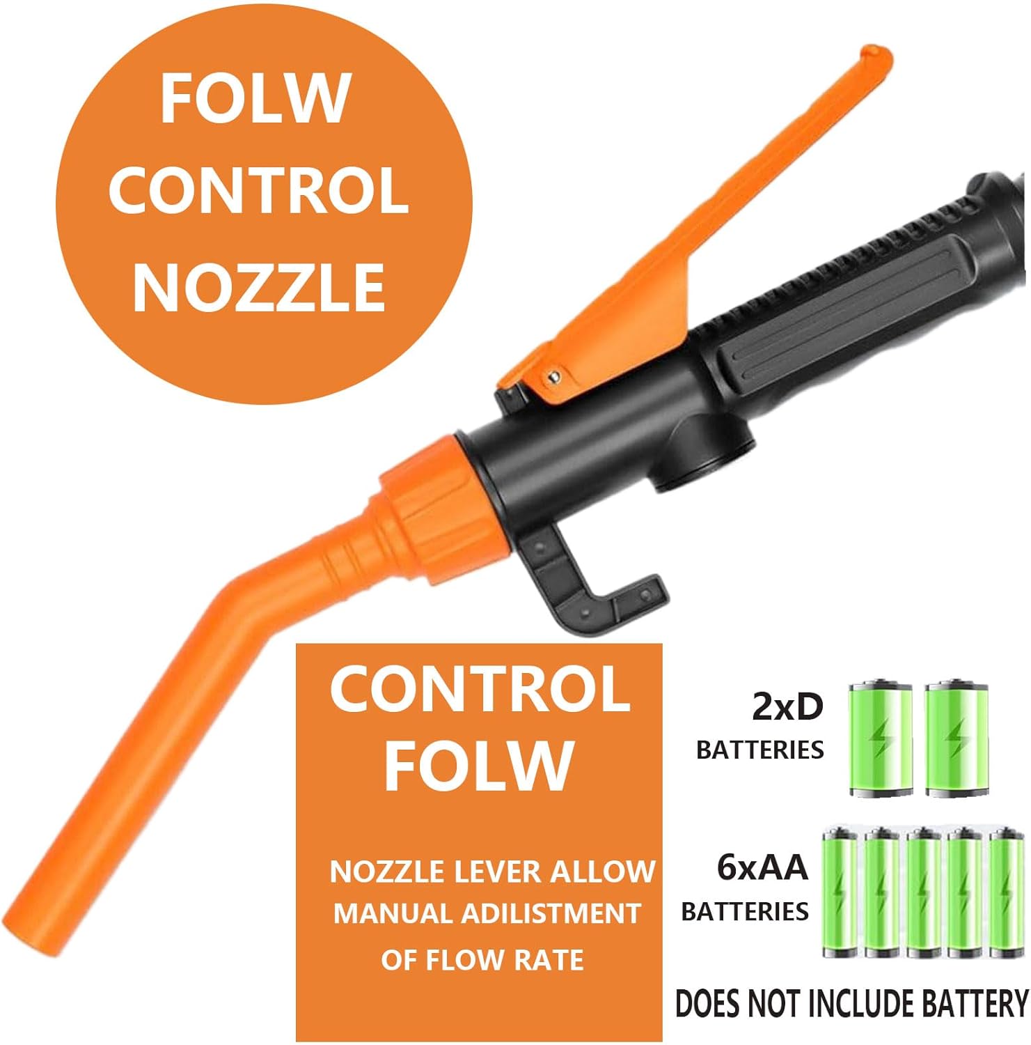 Portable battery fuel transfer pump — view 5