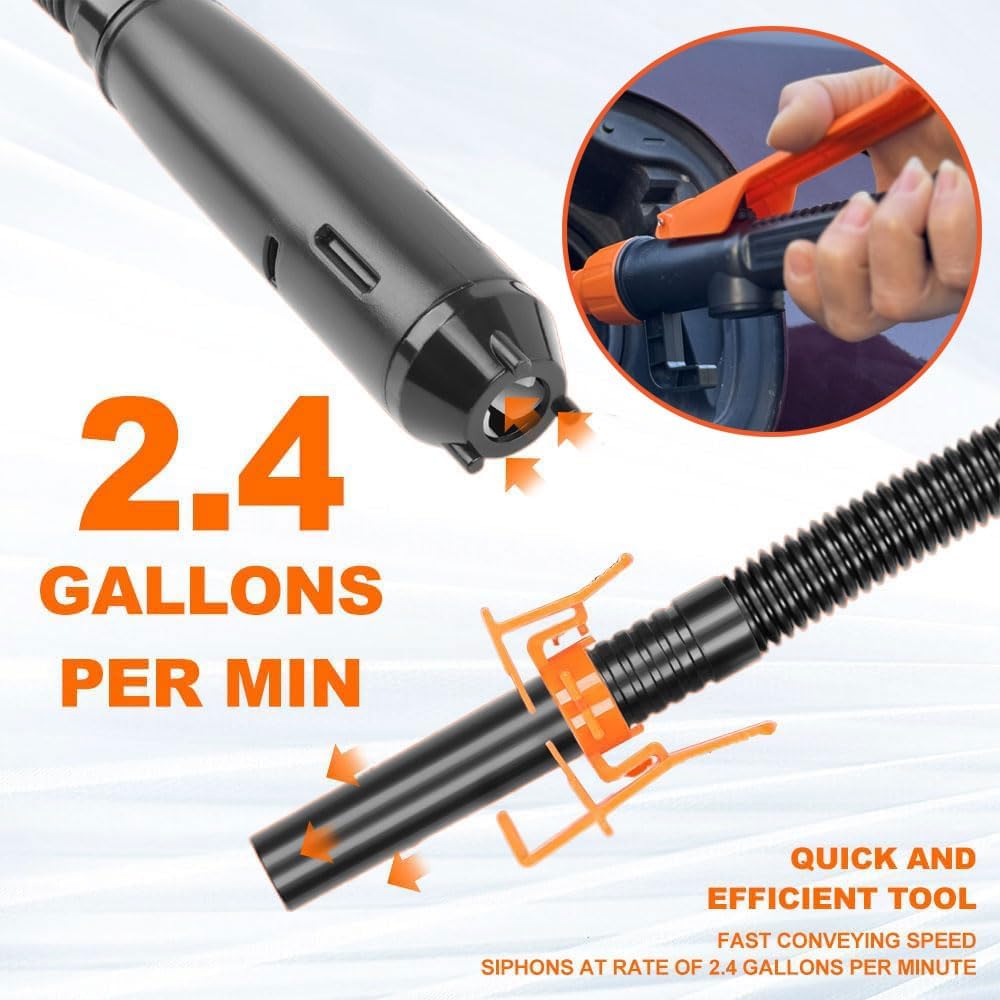 Portable battery fuel transfer pump — view 7